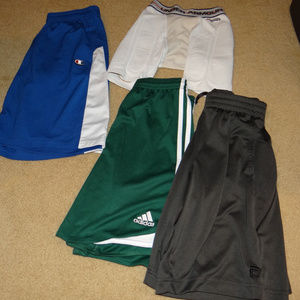 Boys Bundle Running Shorts & UA Undershorts Sz M